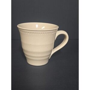 Dansk Craft Colors Oatmeal Coffee Mug 4" Banded Ceramic Cup Malaysia